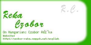 reka czobor business card